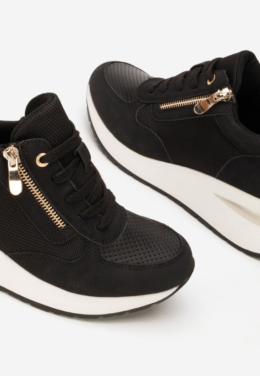 Sneakers με πλατφόρμα Floreia μαύρα