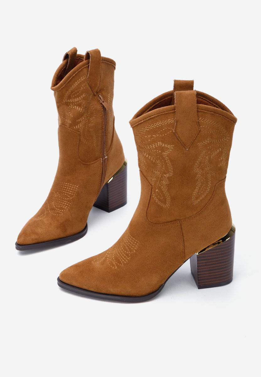 Γυναικεία Μποτάκια Cowboy Sudera ταμπά