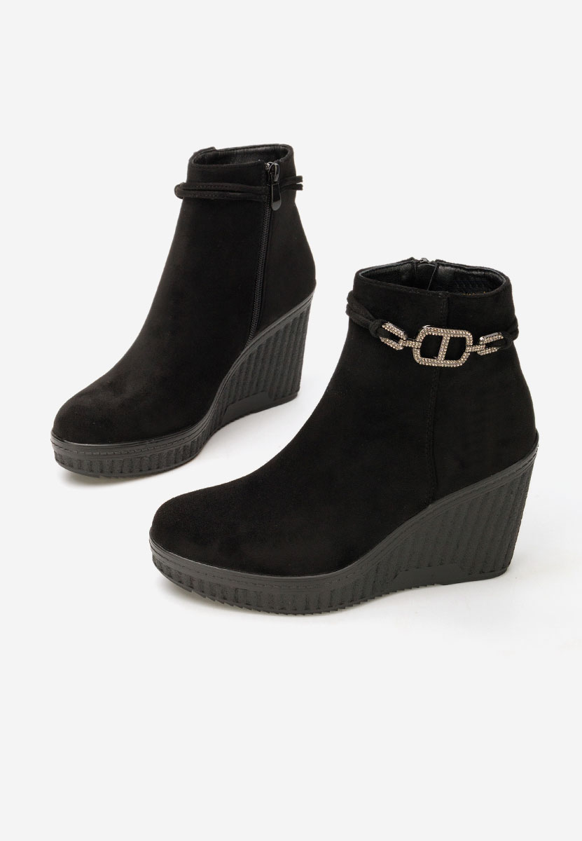 Πλατφόρμες μπότακια Charlet V3 Μαύρα