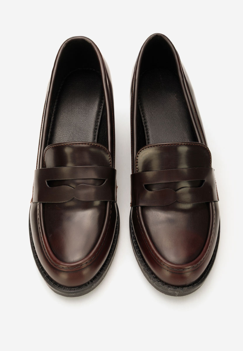 Loafers γυναικεια με τακουνι Disina καφε Loafers γυναικεια με τακουνι Disina καφε