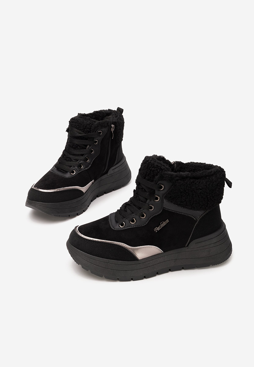 Χειμερινά sneakers γυναικεια Lisaia μαύρα