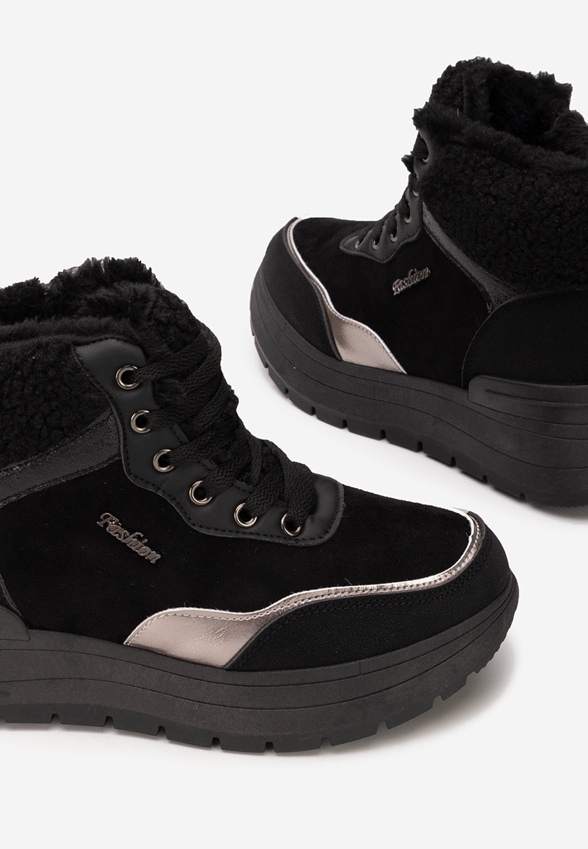 Χειμερινά sneakers γυναικεια Lisaia μαύρα