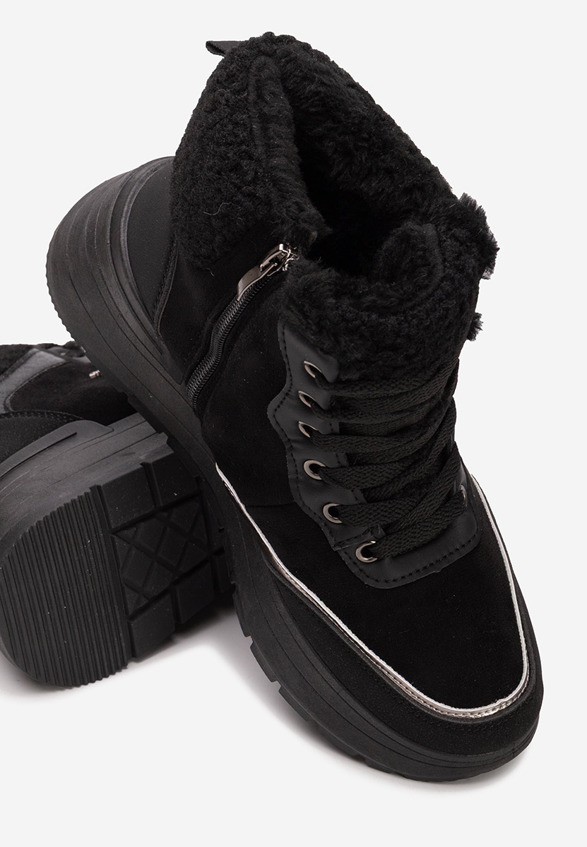 Χειμερινά sneakers γυναικεια Lisaia μαύρα