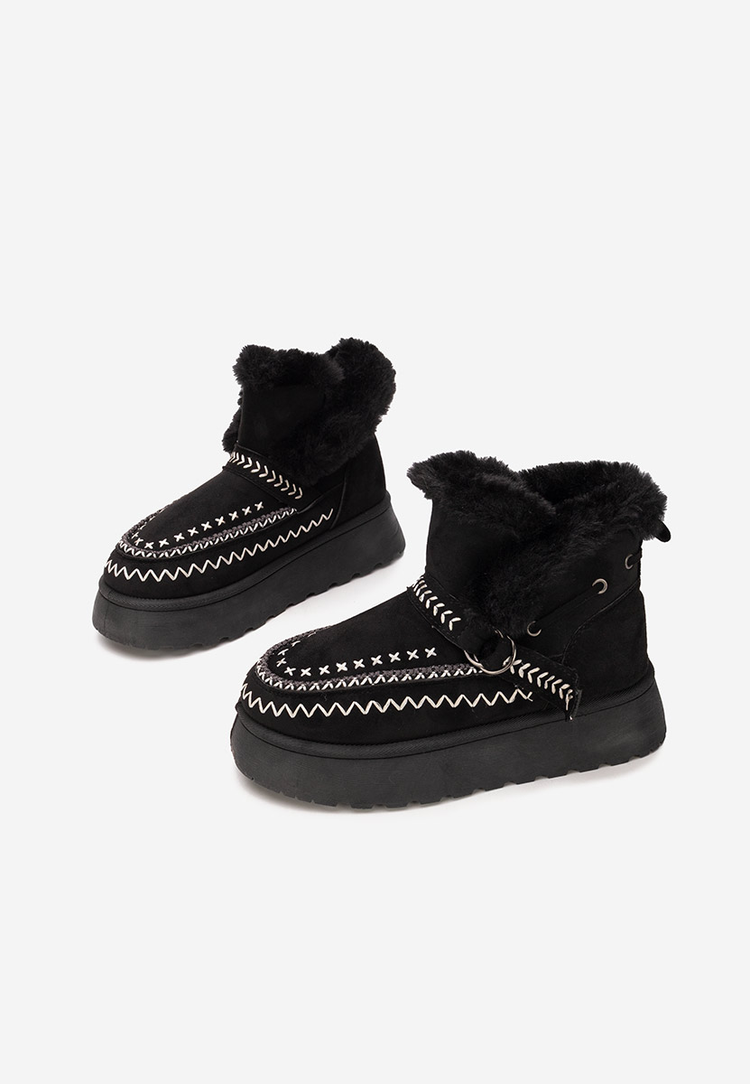 Mποτάκια πλατφόρμα Tavoria Μαύρα