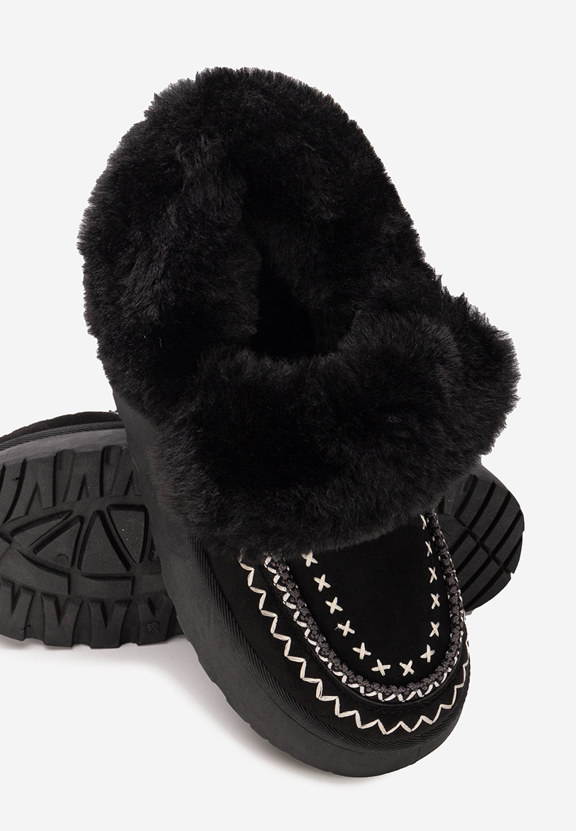 Mποτάκια πλατφόρμα Tavoria Μαύρα