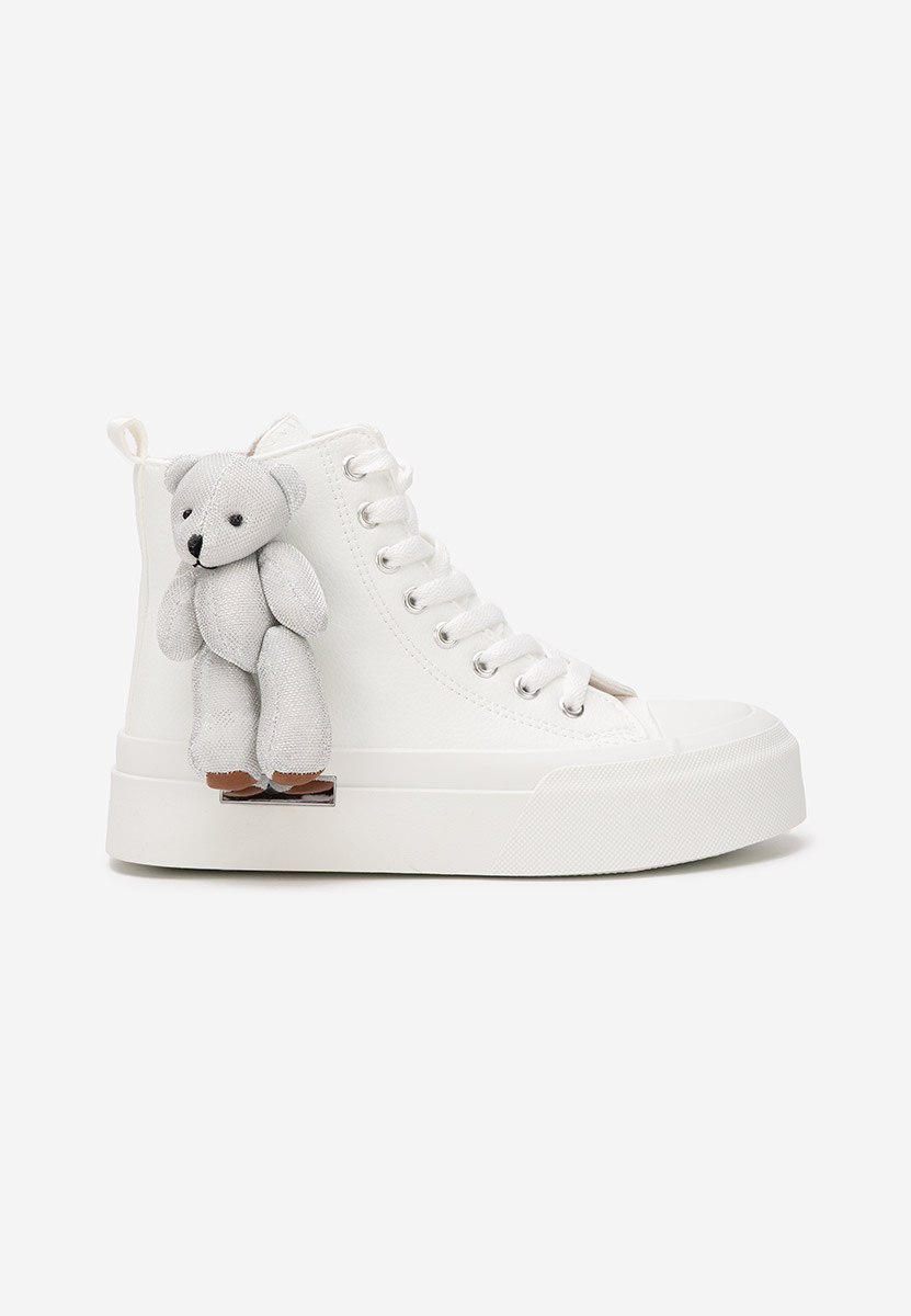 Γυναικεία sneakers αστραγάλο Alisea λευκά