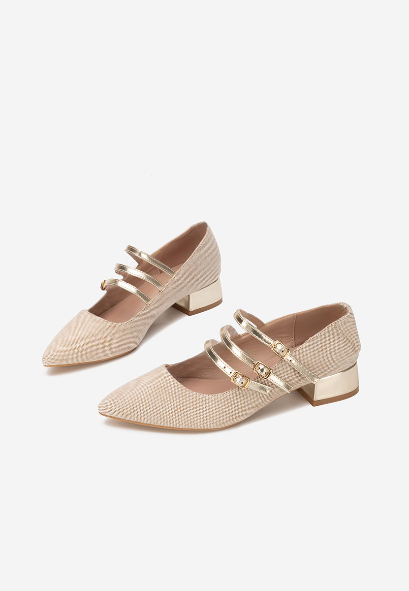 Γόβες με χαμηλό τακούνι Bakea χακι