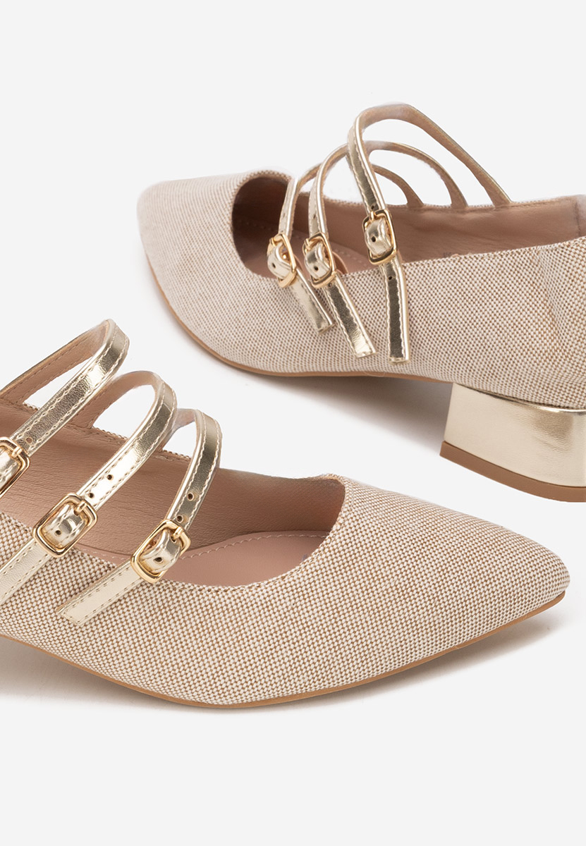 Γόβες με χαμηλό τακούνι Bakea χακι