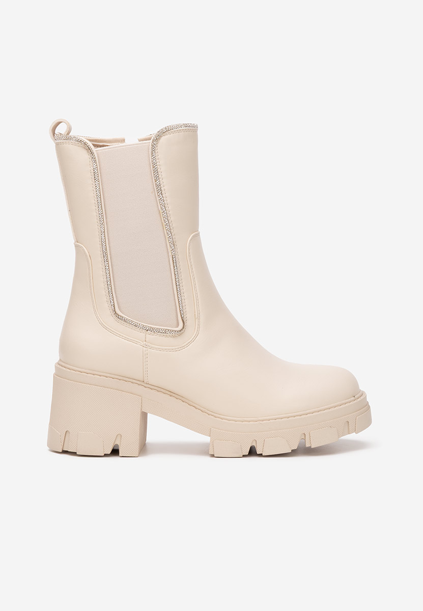 Γυναικεία Μποτάκια Justine μπεζ