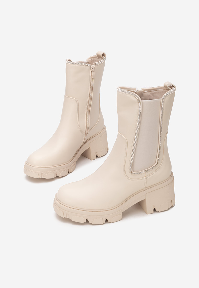 Γυναικεία Μποτάκια Justine μπεζ