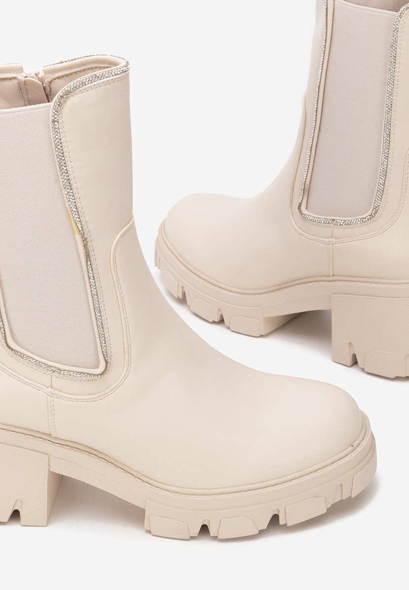 Γυναικεία Μποτάκια Justine μπεζ