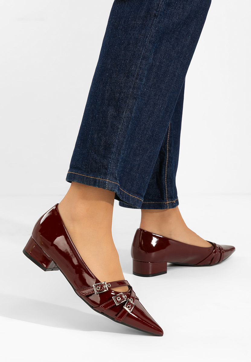 Γόβες με χαμηλό τακούνι Otisia μπορντό