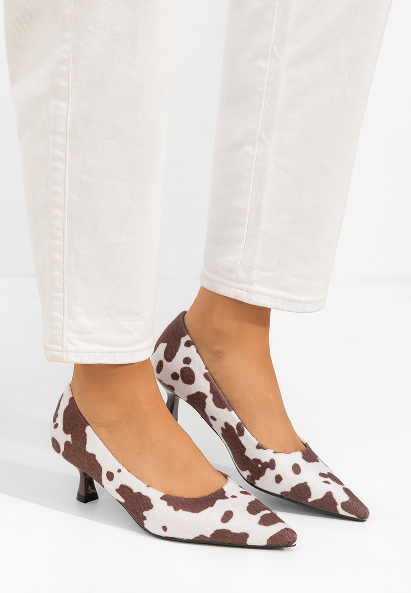 Γόβες με χαμηλό τακούνι Glimera animal print