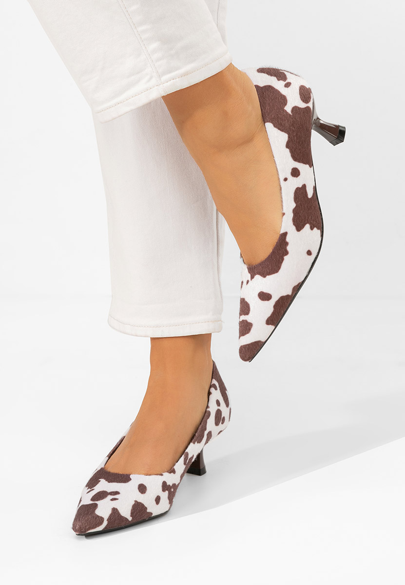 Γόβες με χαμηλό τακούνι Glimera animal print