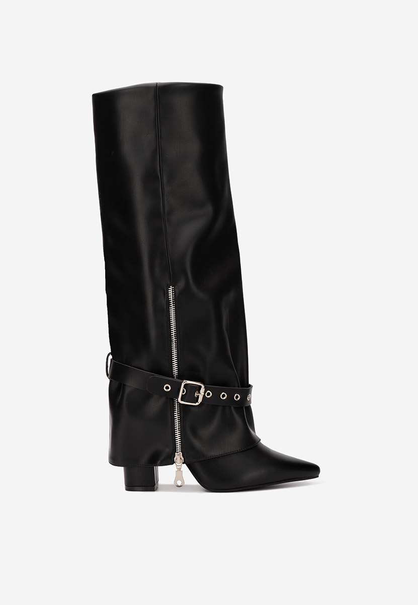 Μπότες με χοντρό τακούνι Scotia V2 Μαύρα