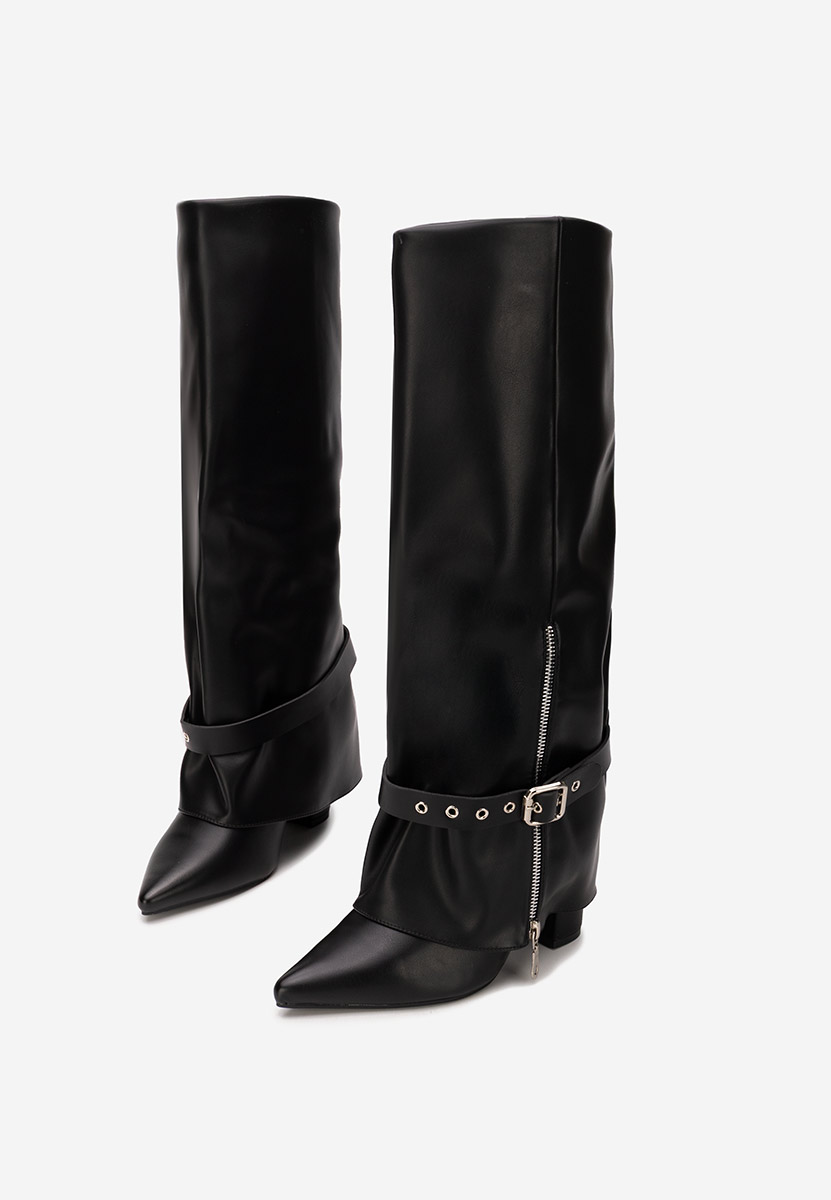 Μπότες με χοντρό τακούνι Scotia V2 Μαύρα