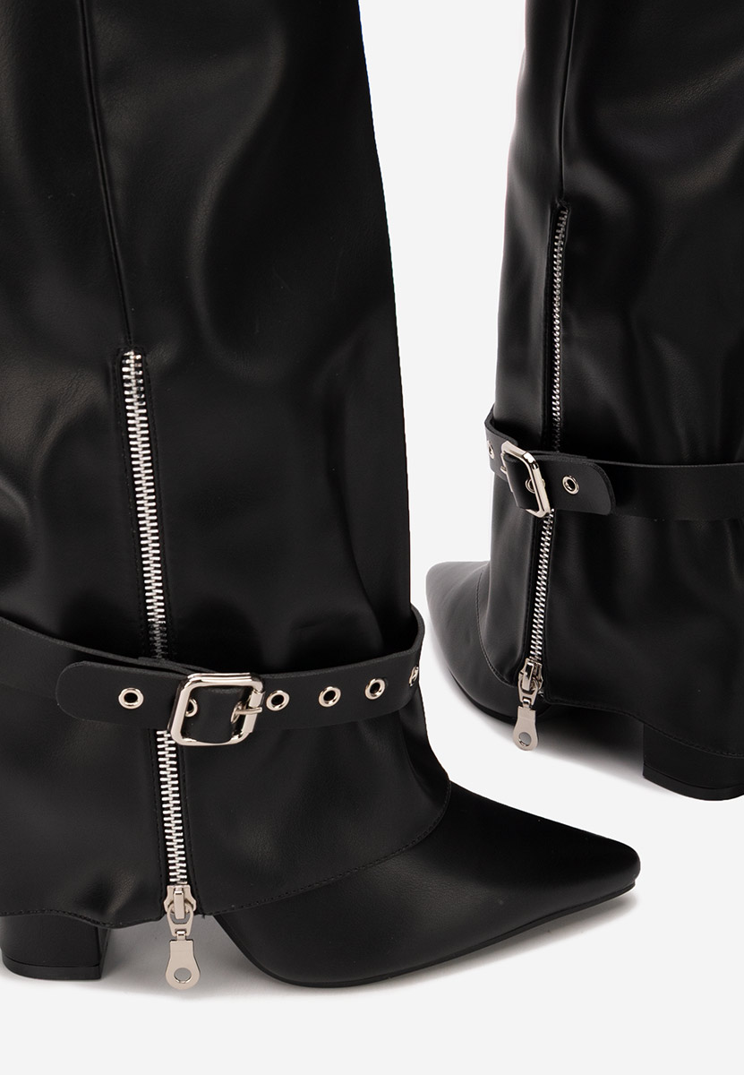 Μπότες με χοντρό τακούνι Scotia V2 Μαύρα