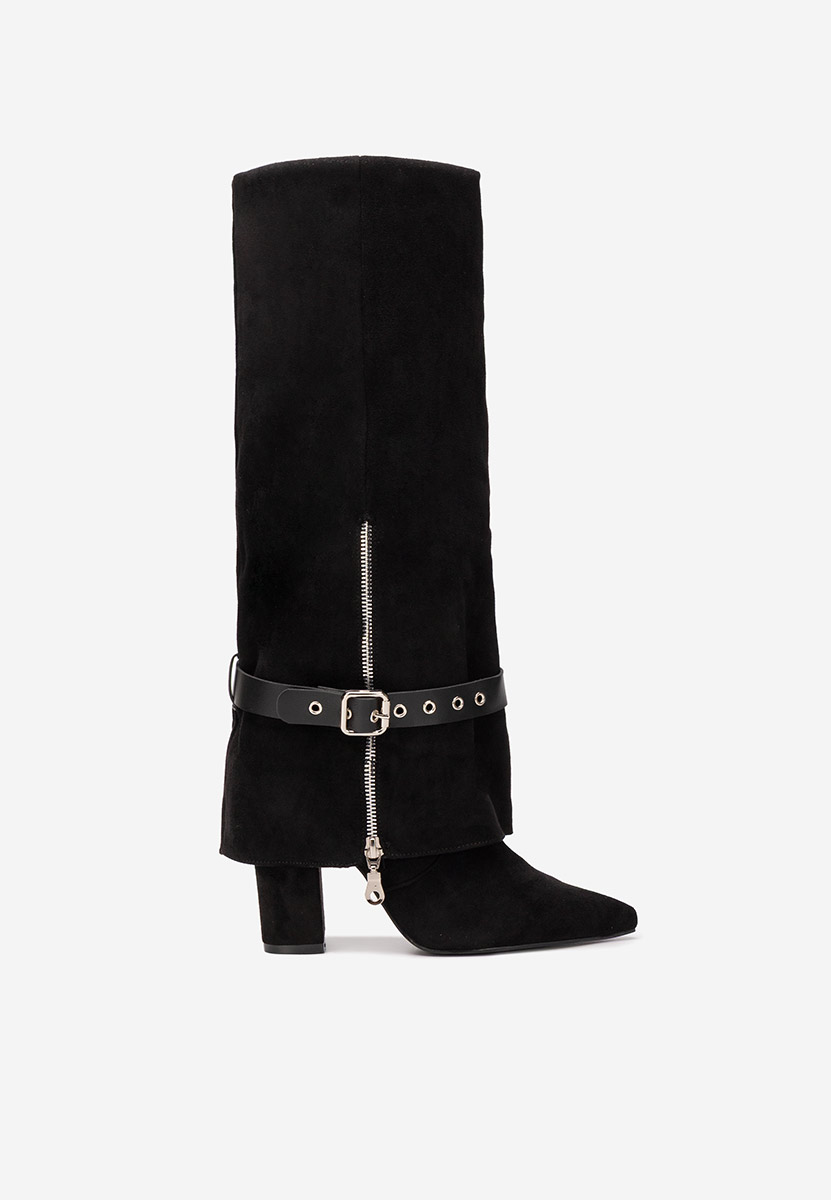 Μπότες με χοντρό τακούνι Scotia Μαύρα