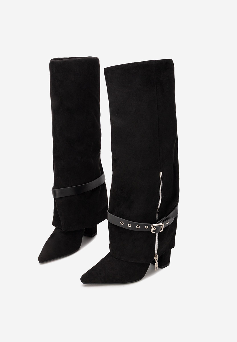 Μπότες με χοντρό τακούνι Scotia Μαύρα