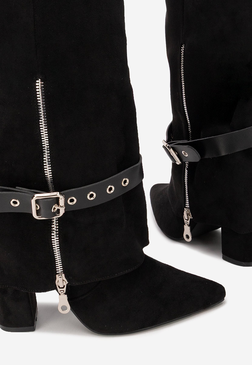 Μπότες με χοντρό τακούνι Scotia Μαύρα