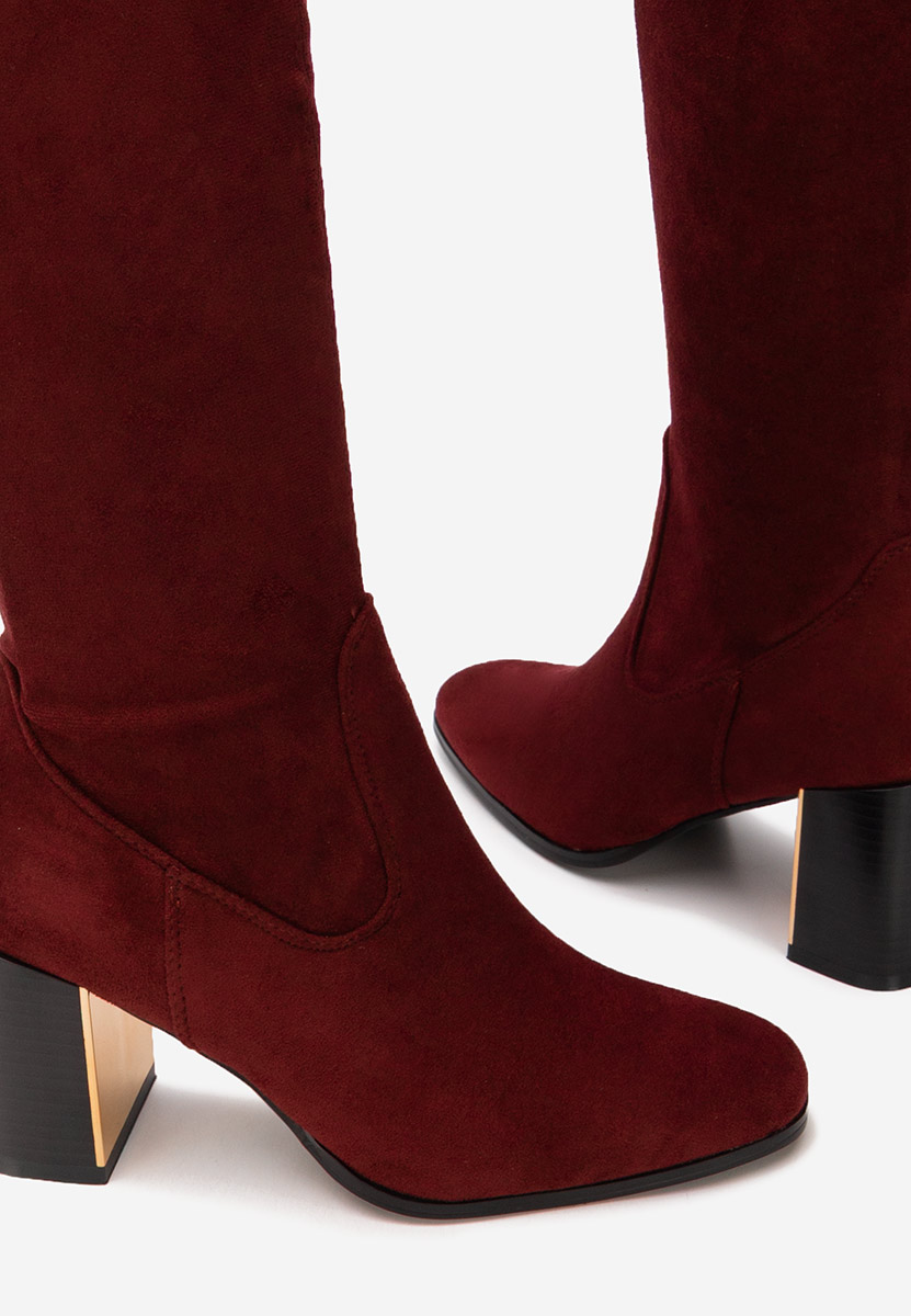 Ψηλές μπότες Jeanne V2 μπορντό