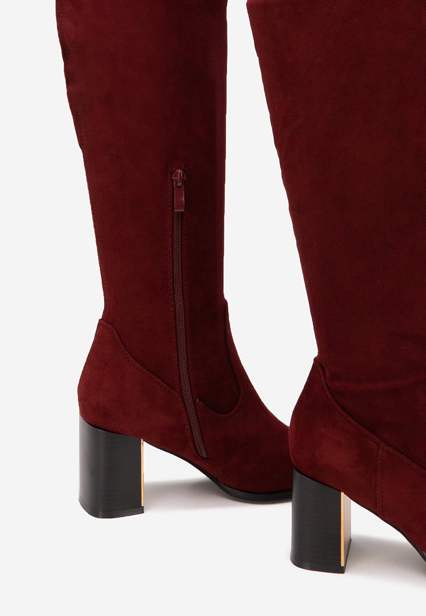 Ψηλές μπότες Jeanne V2 μπορντό