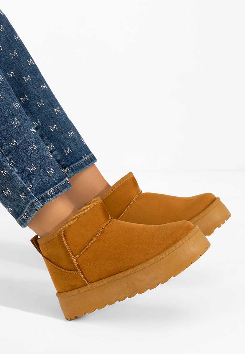 Μπότες τύπου UGG με πλατφόρμα Zenaria ταμπά