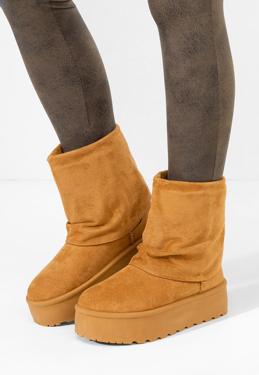 Μπότες τύπου UGG με πλατφόρμα Janesia ταμπά