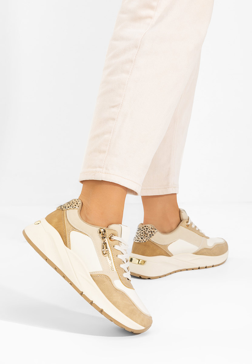 Sneakers με πλατφόρμα Ziania μπεζ