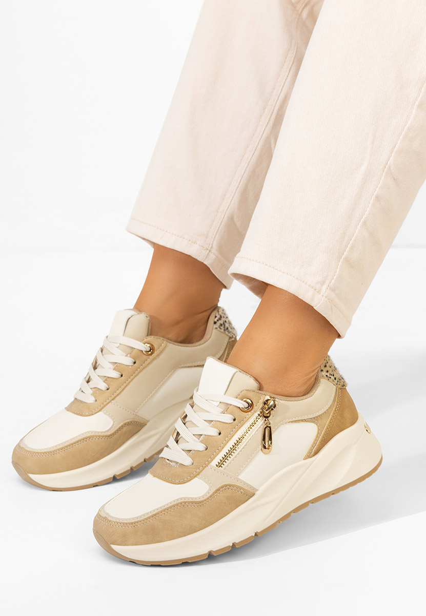 Sneakers με πλατφόρμα Ziania μπεζ
