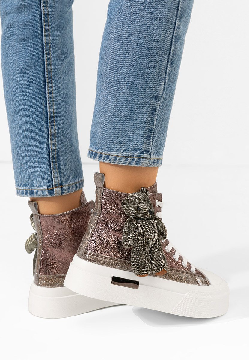 Γυναικεία sneakers αστραγάλο Alisea χάλκινο
