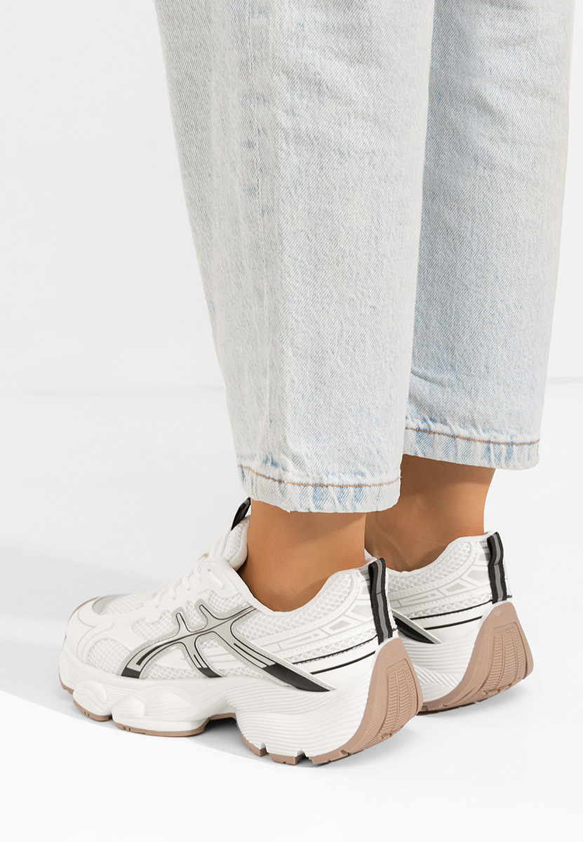 Sneakers με πλατφόρμα Kaliora λευκά