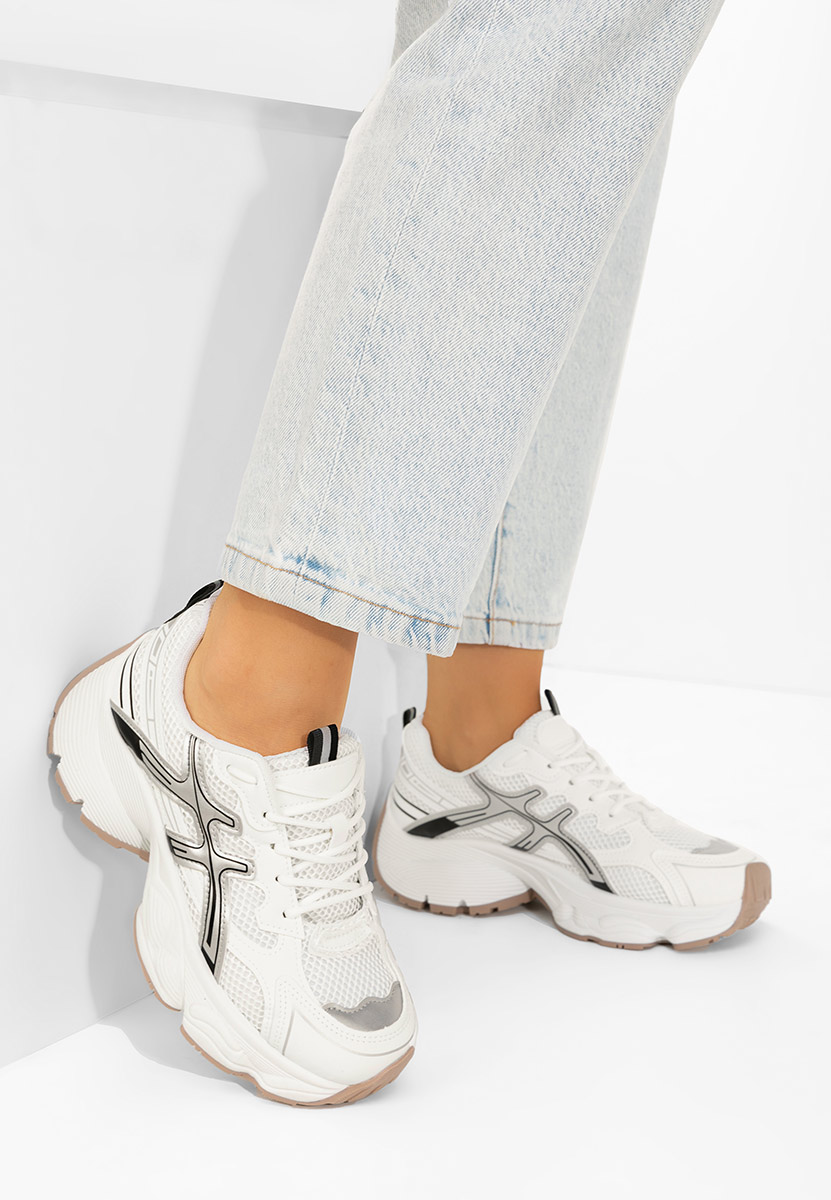 Sneakers με πλατφόρμα Kaliora λευκά