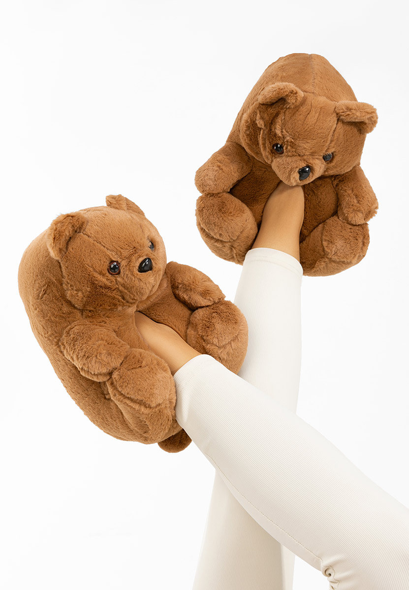 Παντοφλεσ γυναικειεσ χειμερινεσ Teddy χακι