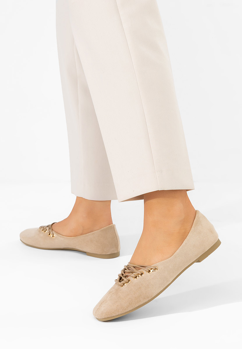 Γυναικείες μπαλαρίνες Carela χακι Γυναικείες μπαλαρίνες Carela χακι