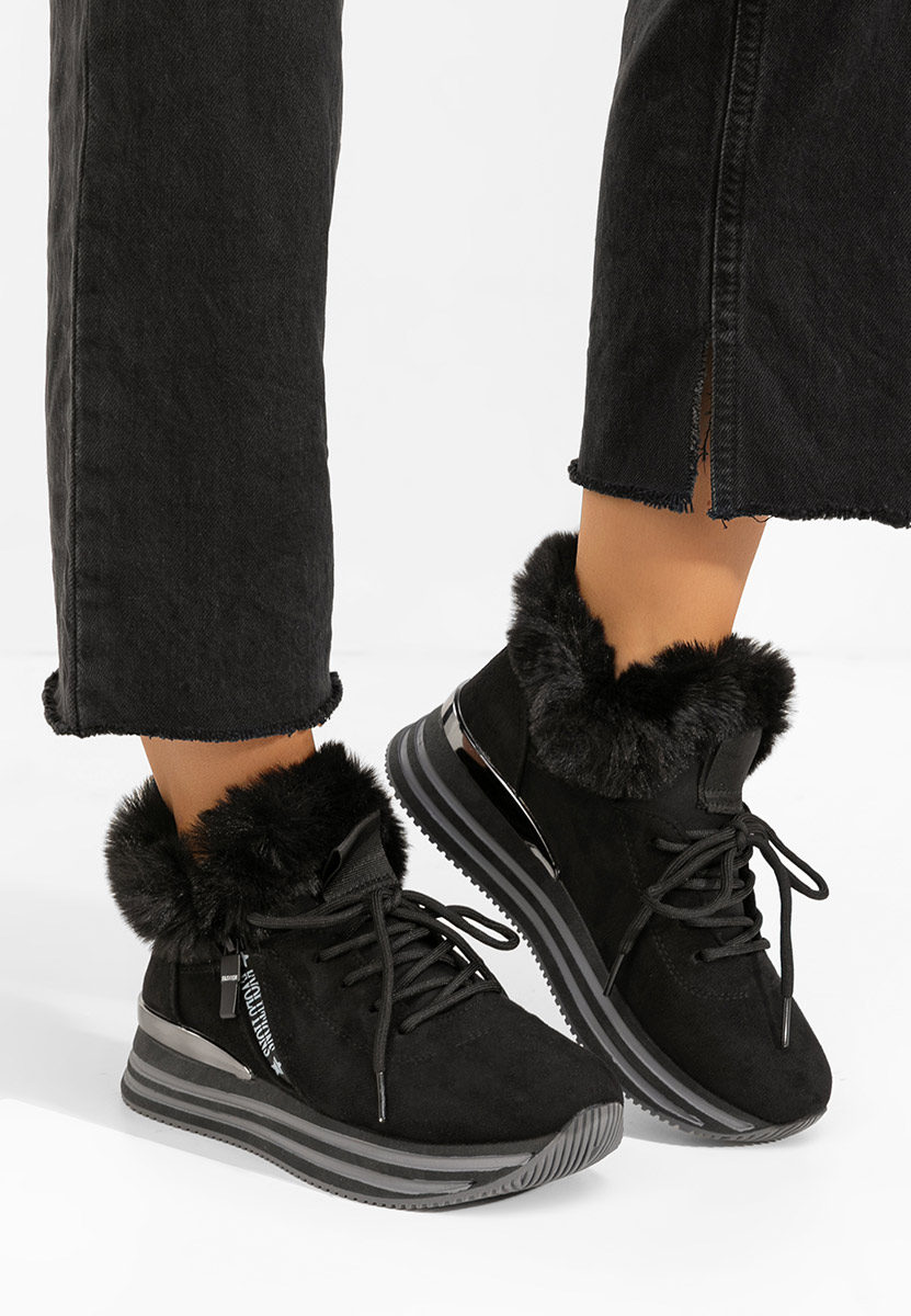 Χειμερινά sneakers γυναικεια Axira μαύρα