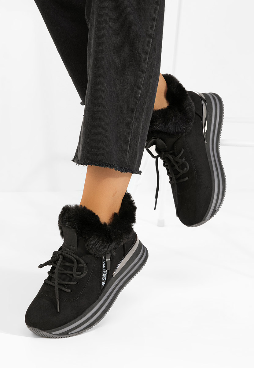 Χειμερινά sneakers γυναικεια Axira μαύρα