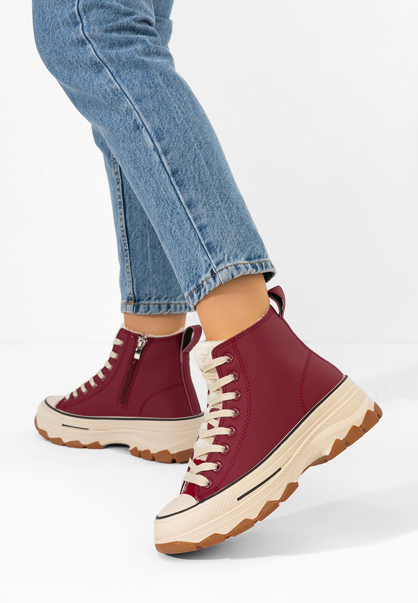 Γυναικεία sneakers αστραγάλο Raviana V7 μπορντό