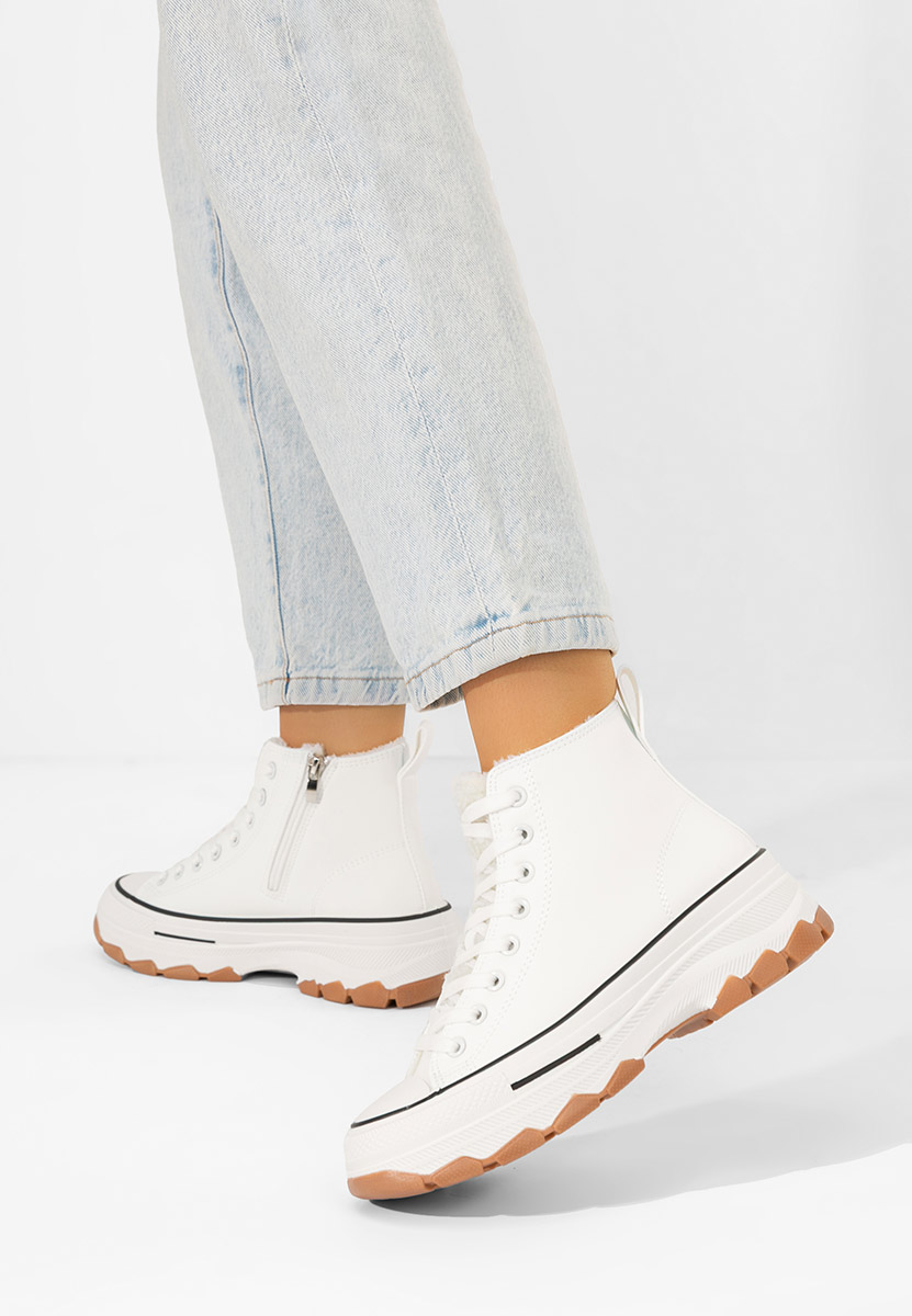 Γυναικεία sneakers αστραγάλο Raviana V7 λευκά