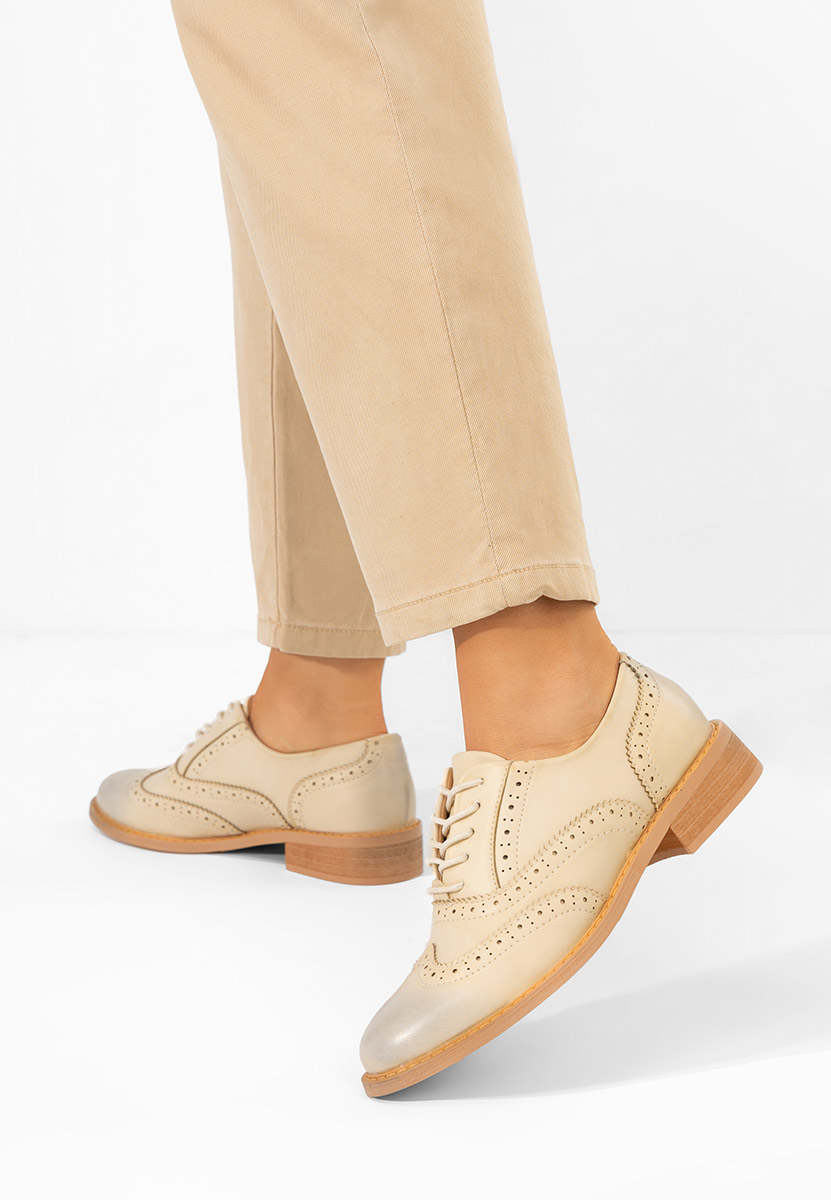 Brogue γυναικεια Cilora μπεζ Brogue γυναικεια Cilora μπεζ