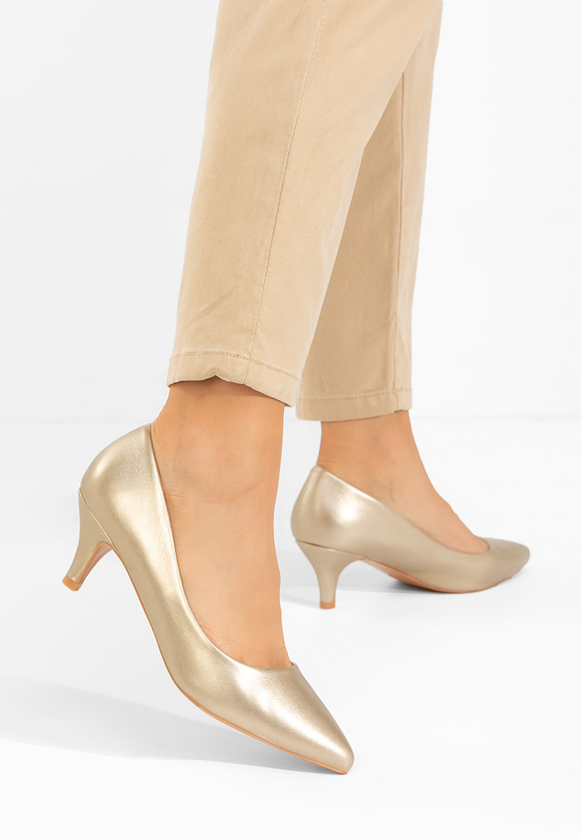 Γόβες με χαμηλό τακούνι Dianea χρυσο