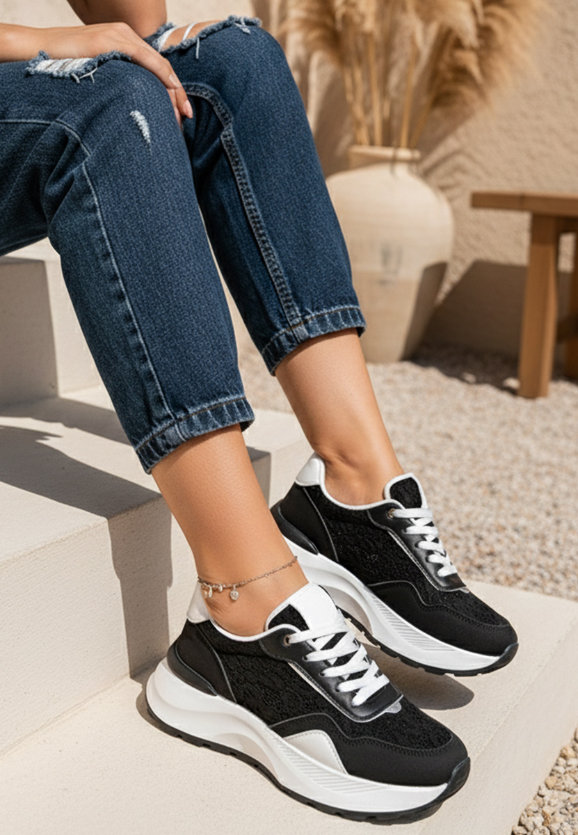Sneakers γυναικεια Enida μαύρα