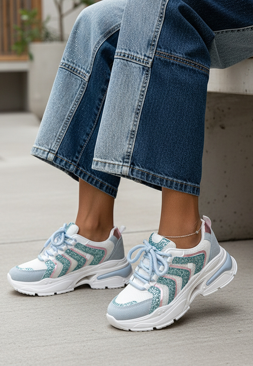 Sneakers με πλατφόρμα Aprilia Γαλάζιο