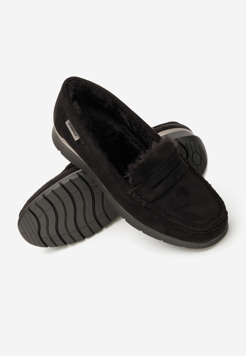 Μοκασίνια με πλατφόρμα Hazelia μαύρα