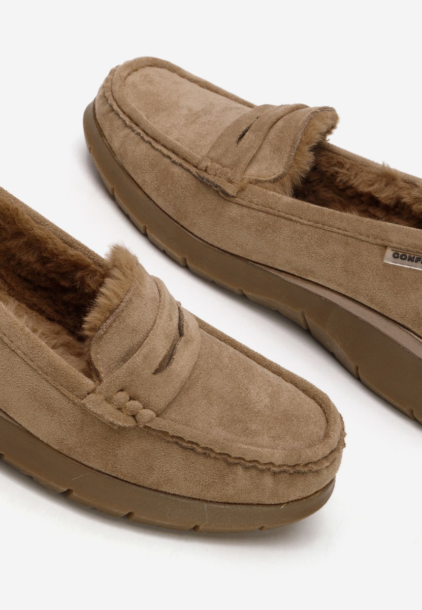 Μοκασίνια με πλατφόρμα Hazelia χακι