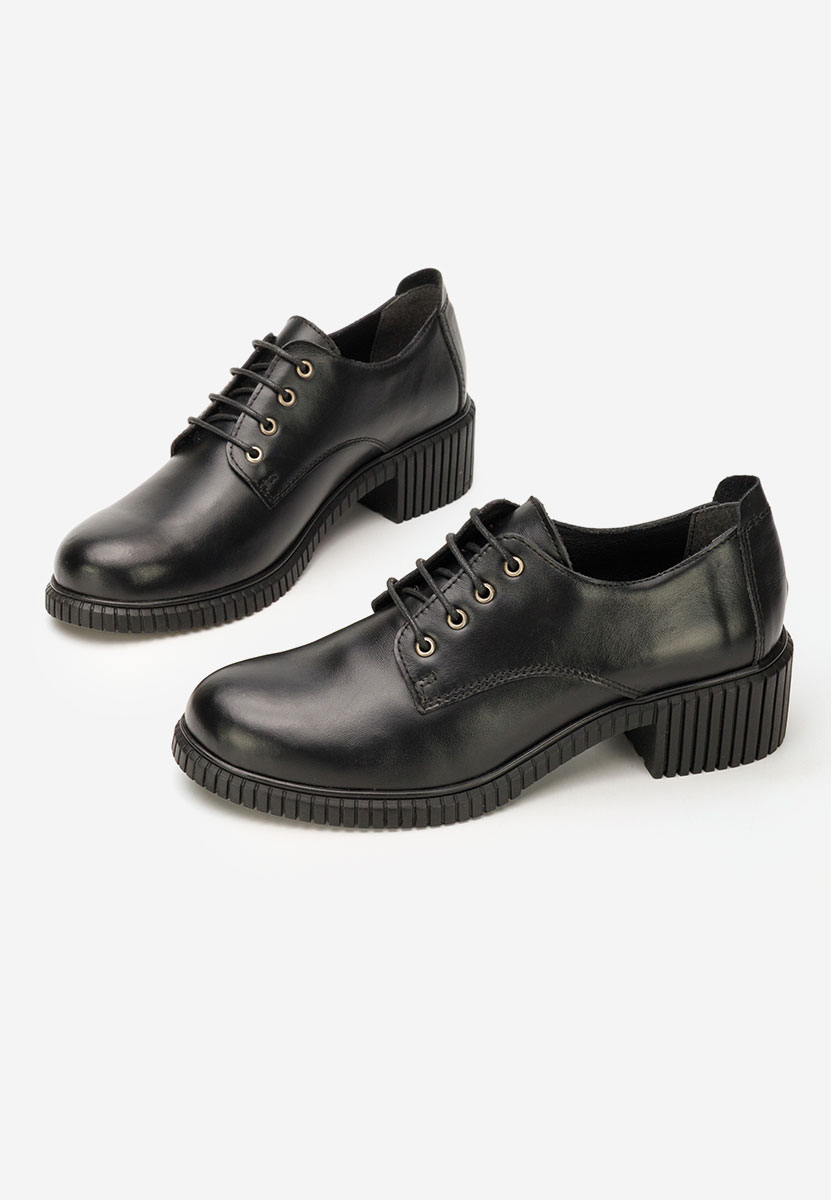 Γόβες με κορδόνια Roanne μαύρα