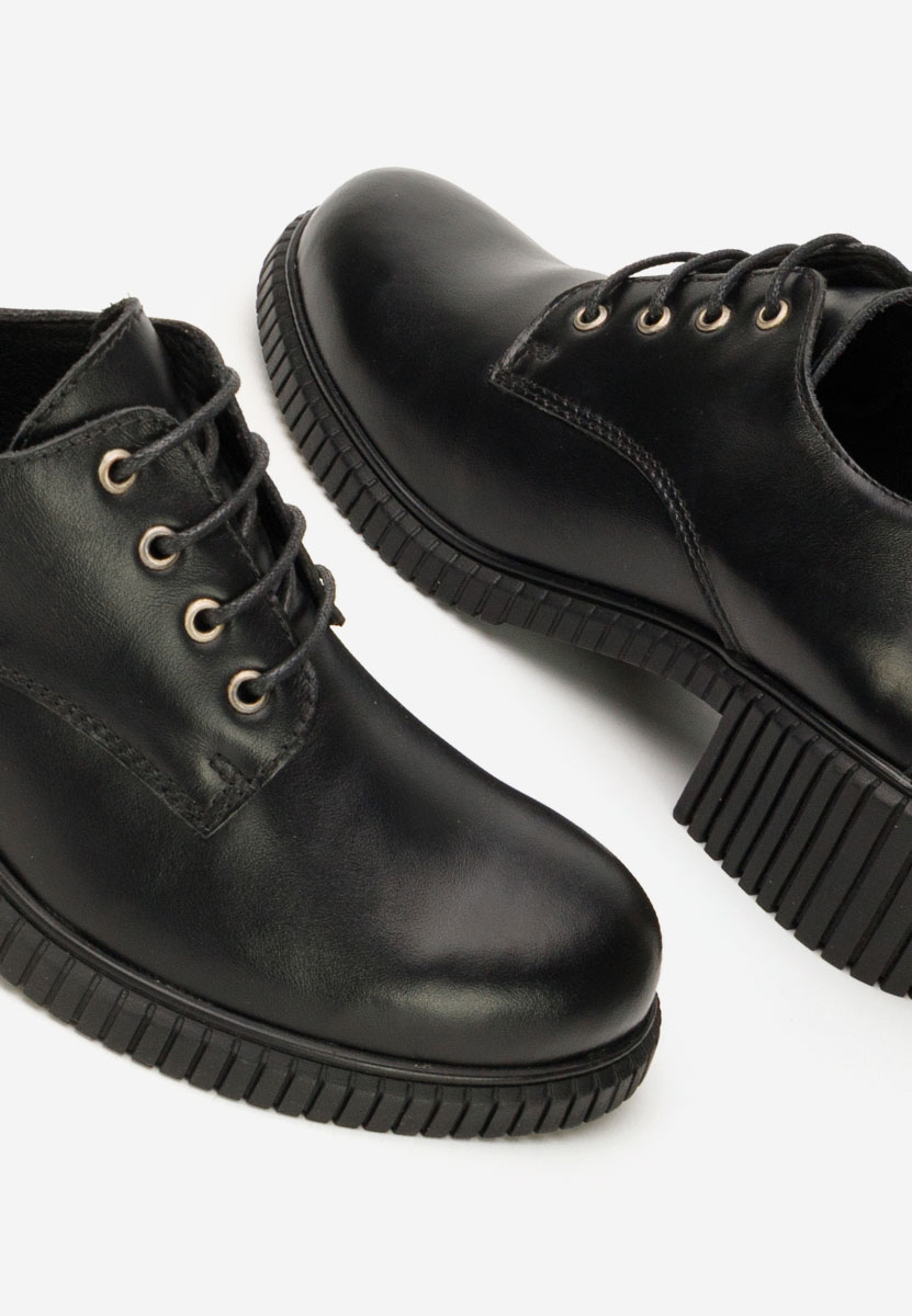 Γόβες με κορδόνια Roanne μαύρα