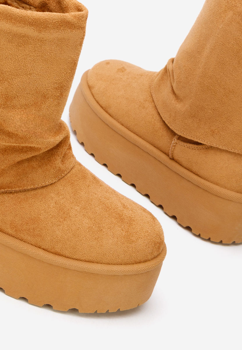 Μπότες τύπου UGG με πλατφόρμα Janesia ταμπά