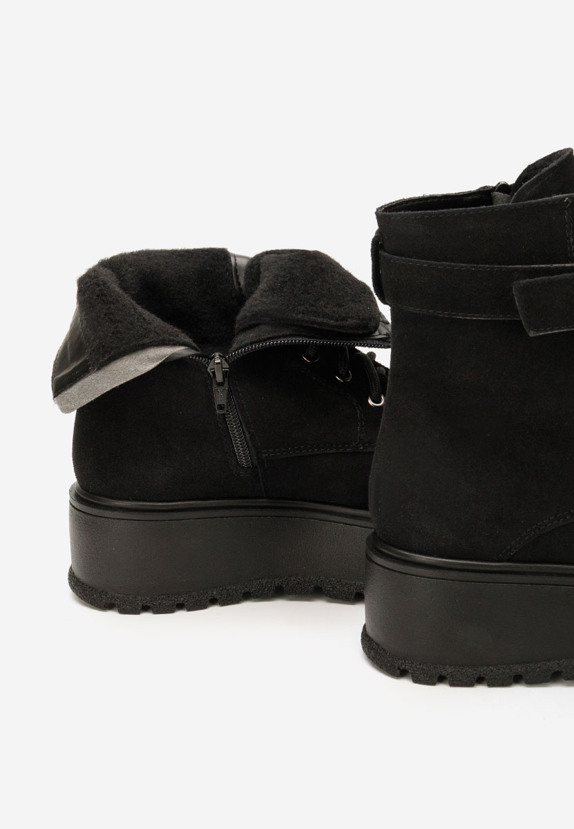 Mποτάκια πλατφόρμα Astrid V6 Μαύρα