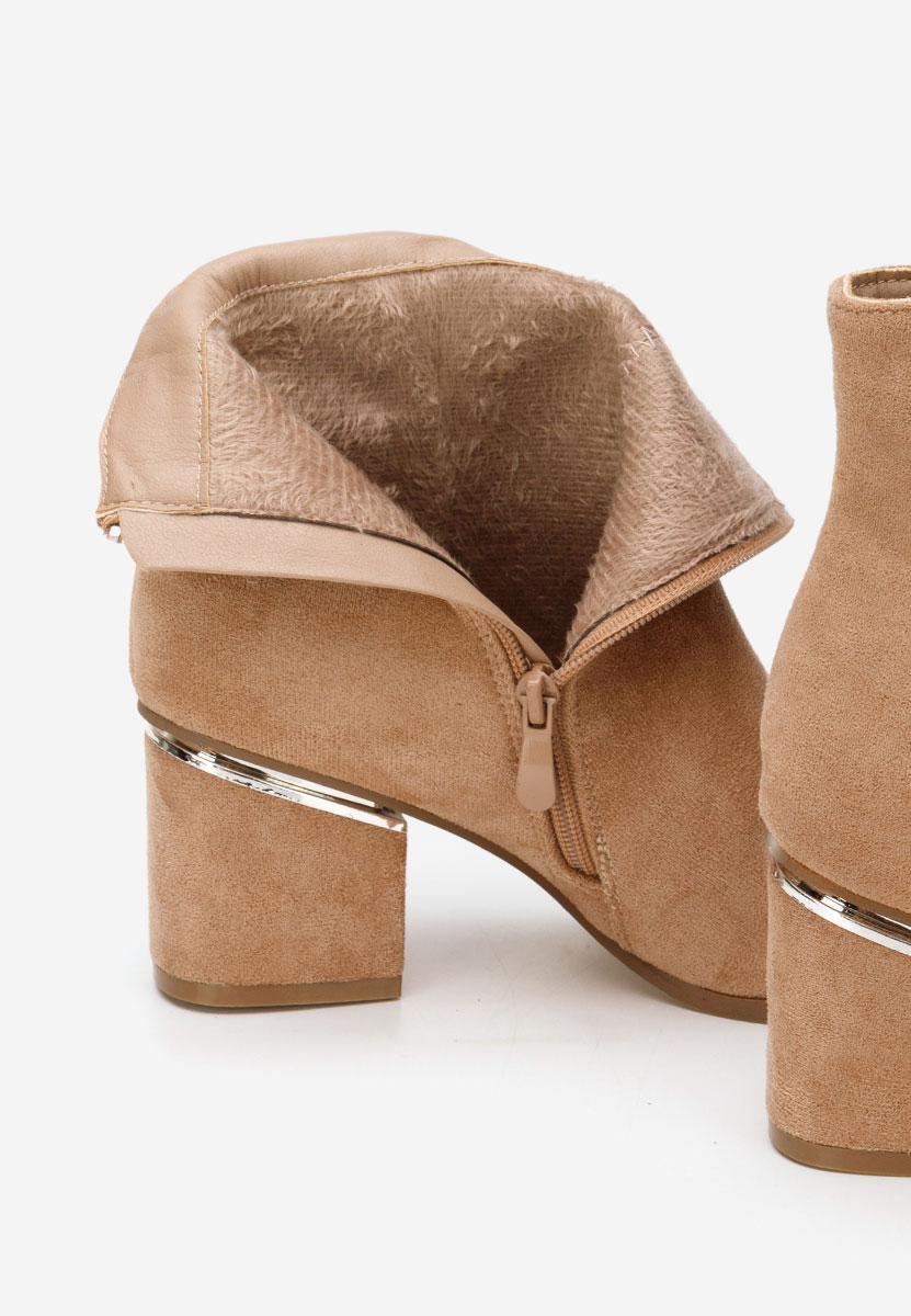 Μποτάκια γυναικεια με τακούνι Hoja χακι